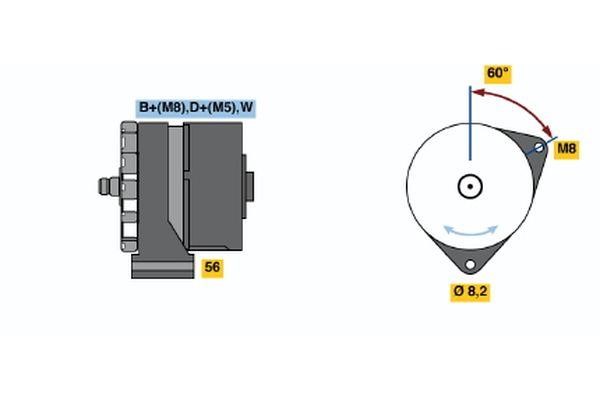 Bosch 0 120 468 080 Alternator 0120468080