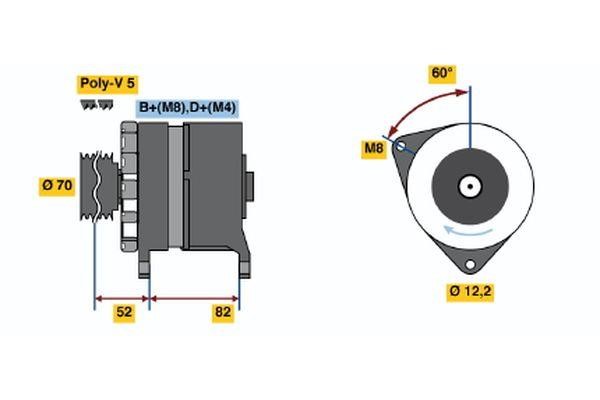 0120468126 Bosch Alternator