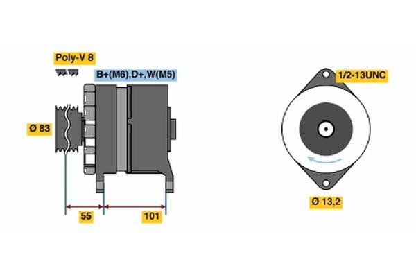  0 120 468 163 Alternator 0120468163