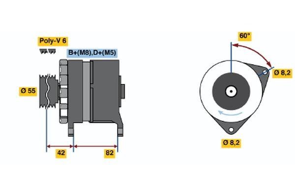 0120469017 Bosch Alternator