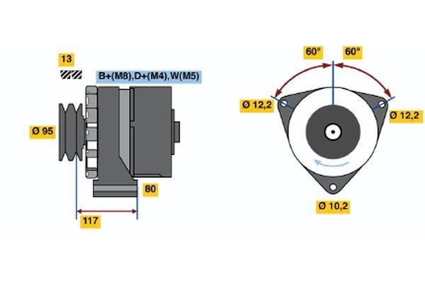  0 120 469 101 Alternator 0120469101