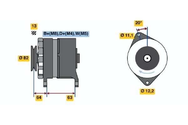  0 120 469 107 Alternator 0120469107