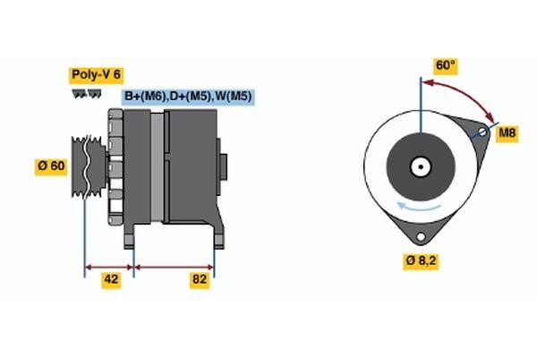 Bosch 0 120 469 871 Alternator 0120469871