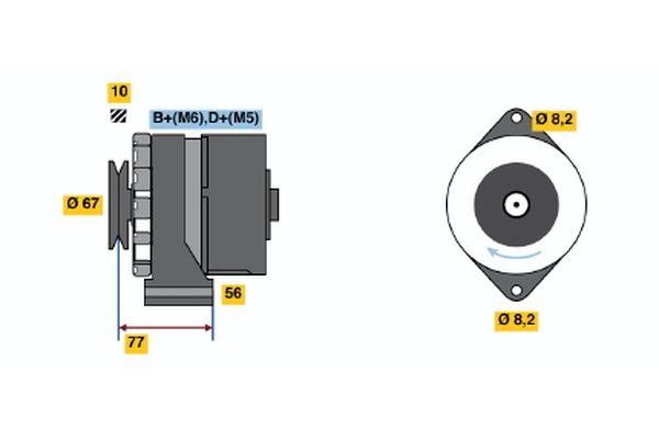 Bosch 0 120 488 191 Alternator 0120488191