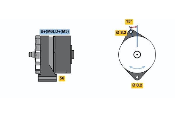 Bosch 0 120 488 192 Alternator 0120488192