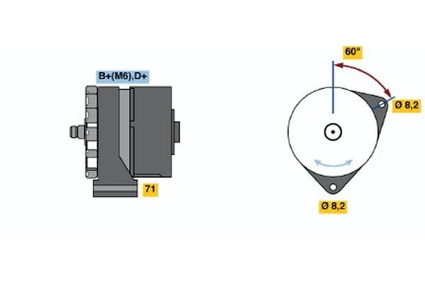 Bosch 0 120 489 295 Alternator 0120489295