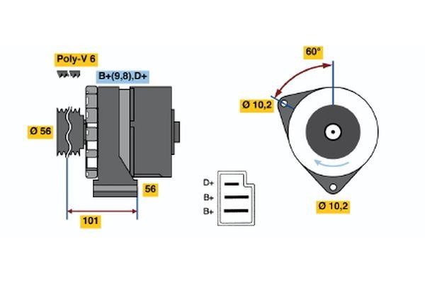 Bosch 0 120 489 324 Alternator 0120489324