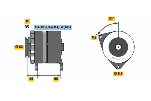 Bosch 0 120 489 347 Alternator 0120489347