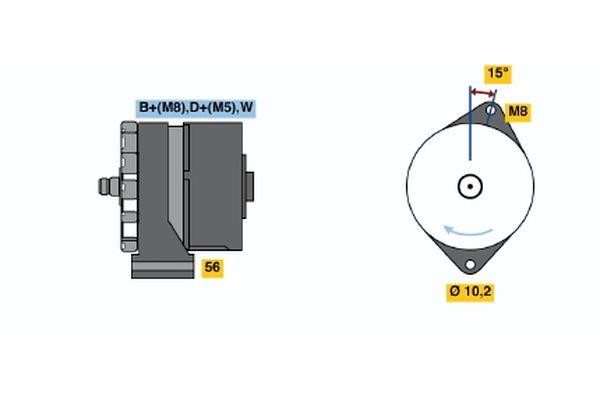 Bosch 0 120 489 378 Alternator 0120489378