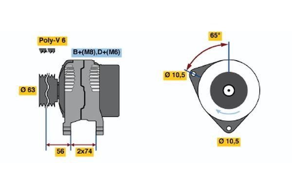Alternator Bosch 0 123 310 006