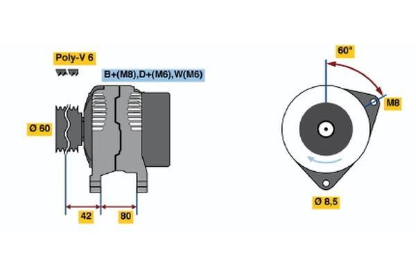  0 123 310 014 Alternator 0123310014