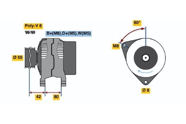  0 123 310 015 Alternator 0123310015