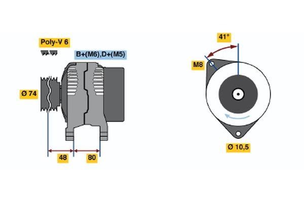  0 123 310 016 Alternator 0123310016