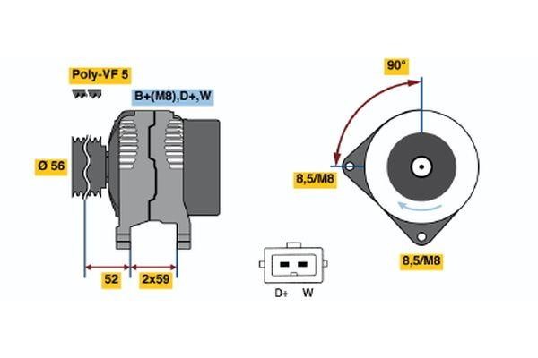 0123310038 Bosch Alternator