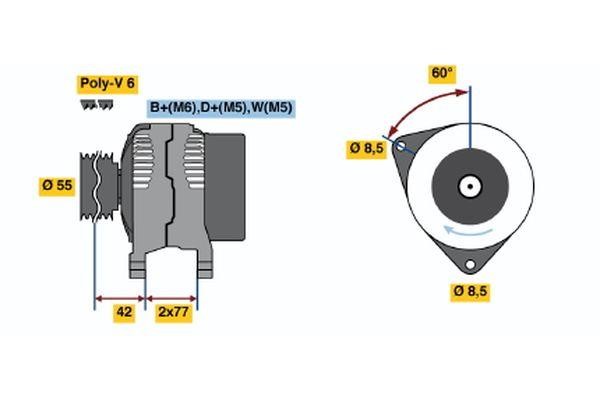 Bosch 0 123 310 053 Alternator 0123310053