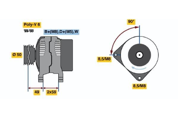 Bosch 0 123 320 003 Alternator 0123320003