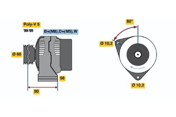 Bosch 0 123 320 022 Alternator 0123320022