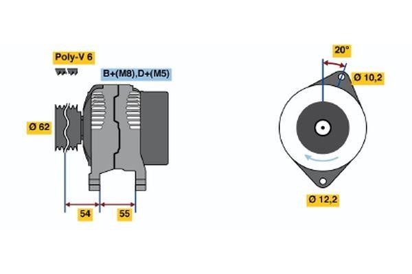 Bosch 0 123 510 010 Alternator 0123510010