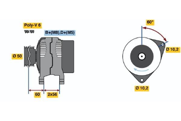  0 123 510 089 Alternator 0123510089