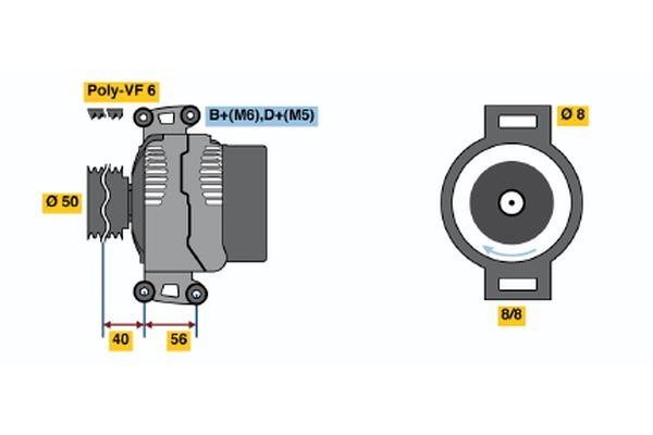  0 123 510 108 Alternator 0123510108