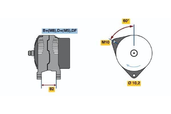 Bosch 0 123 520 027 Alternator 0123520027