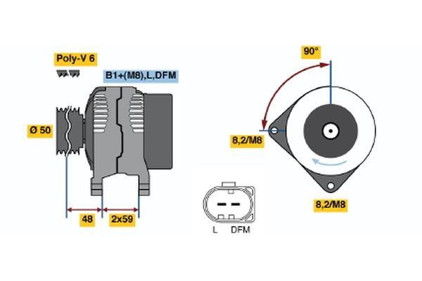 Bosch 0 124 325 056 Alternator 0124325056