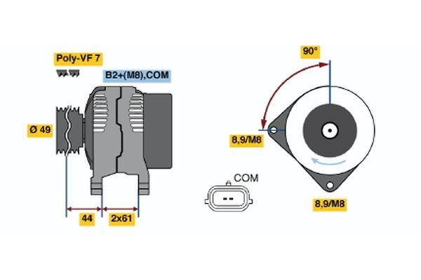 Bosch 0 124 425 018 Alternator 0124425018