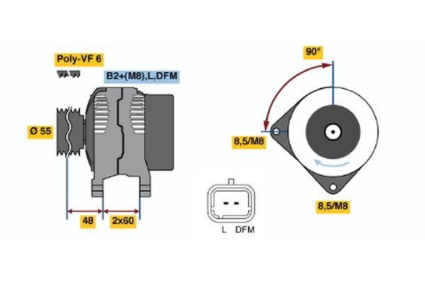  0 124 525 082 Alternator 0124525082