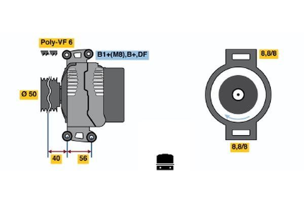  0 124 615 018 Alternator 0124615018