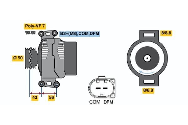 Bosch 0 124 625 017 Alternator 0124625017