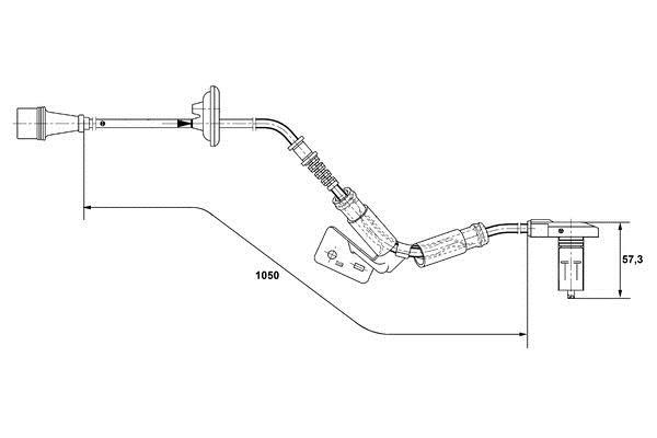 Bosch 0 265 001 280 Sensor ABS 0265001280