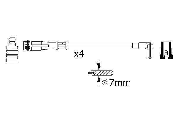 Bosch 0 356 912 881 Ignition cable kit 0356912881