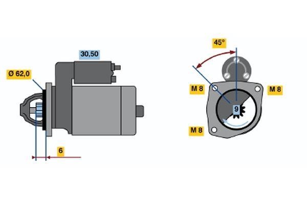 Bosch 0 986 016 130 Starter 0986016130