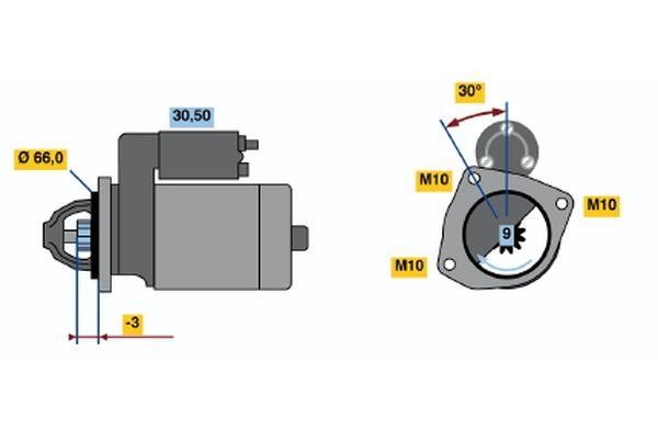 Bosch 0 986 016 711 Starter 0986016711