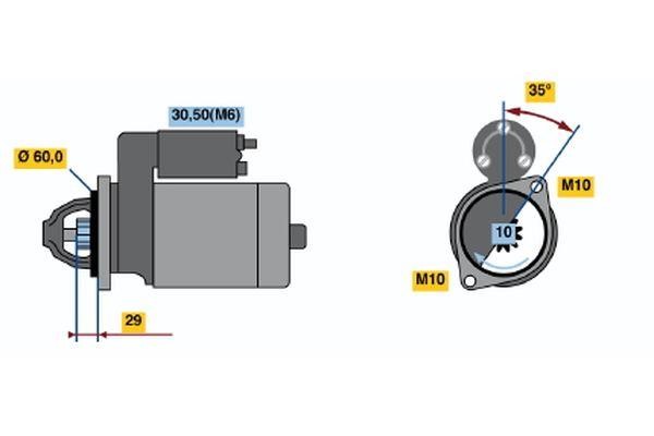 Bosch 0 986 021 300 Starter 0986021300