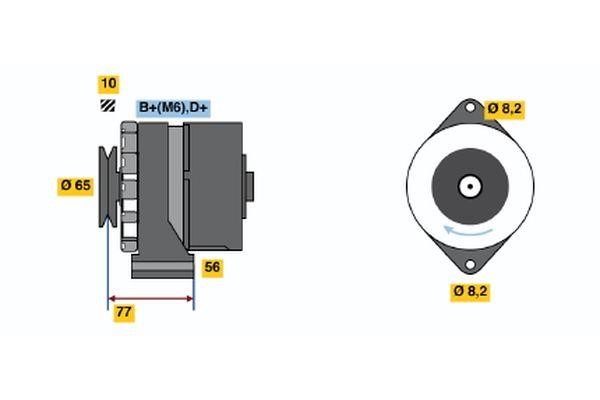 Bosch 0 986 030 870 Alternator 0986030870