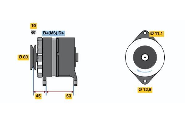 Bosch 0 986 030 980 Alternator 0986030980