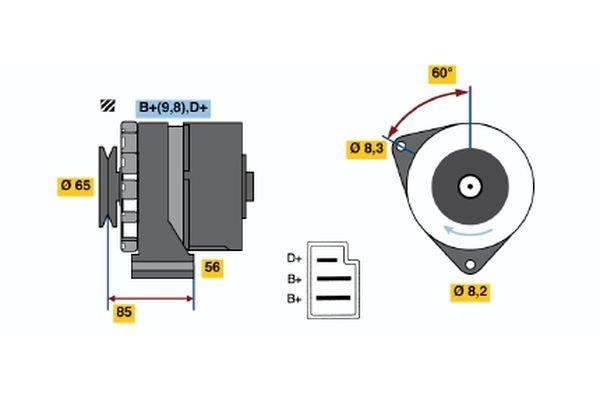 Bosch 0 986 031 010 Alternator 0986031010