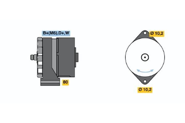 Bosch 0 986 031 250 Alternator 0986031250