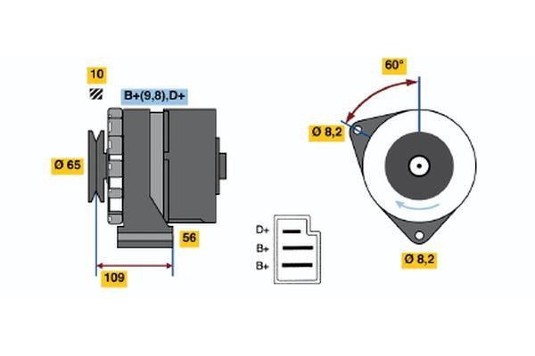 Bosch 0 986 031 520 Alternator 0986031520