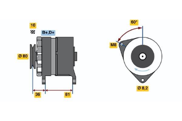 Bosch 0 986 033 310 Alternator 0986033310