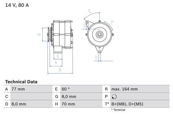 Bosch 0 986 034 110 Alternator 0986034110