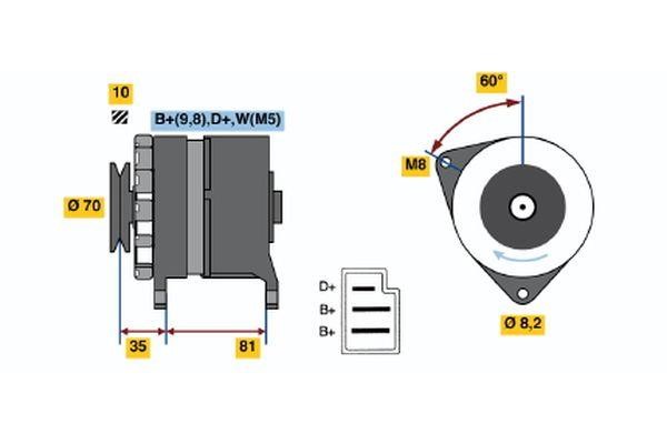 Bosch 0 986 034 200 Alternator 0986034200