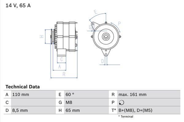 Bosch 0 986 034 230 Alternator 0986034230