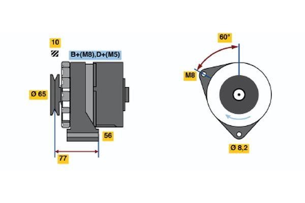 Bosch 0 986 034 580 Alternator 0986034580