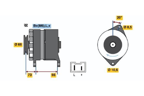 Bosch 0 986 034 821 Alternator 0986034821