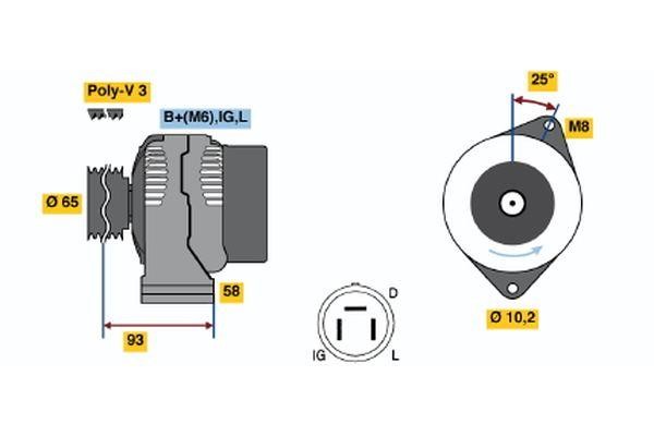 Bosch 0 986 035 111 Alternator 0986035111