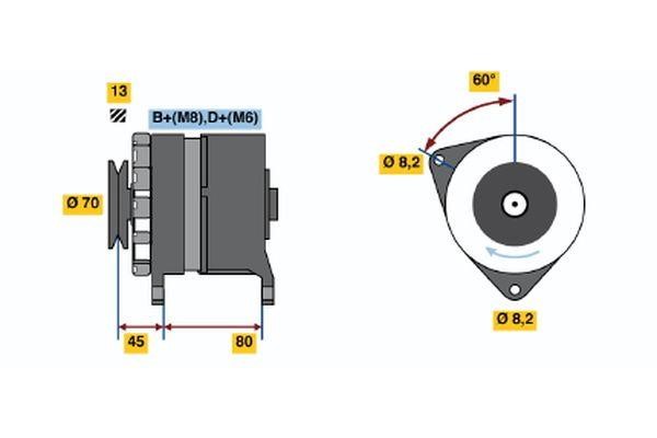 Bosch 0 986 035 810 Alternator 0986035810