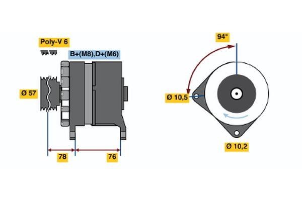 Bosch 0 986 038 310 Alternator 0986038310