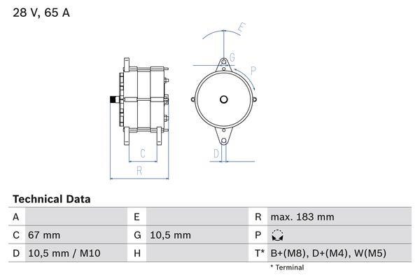 Bosch 0 986 039 490 Alternator 0986039490